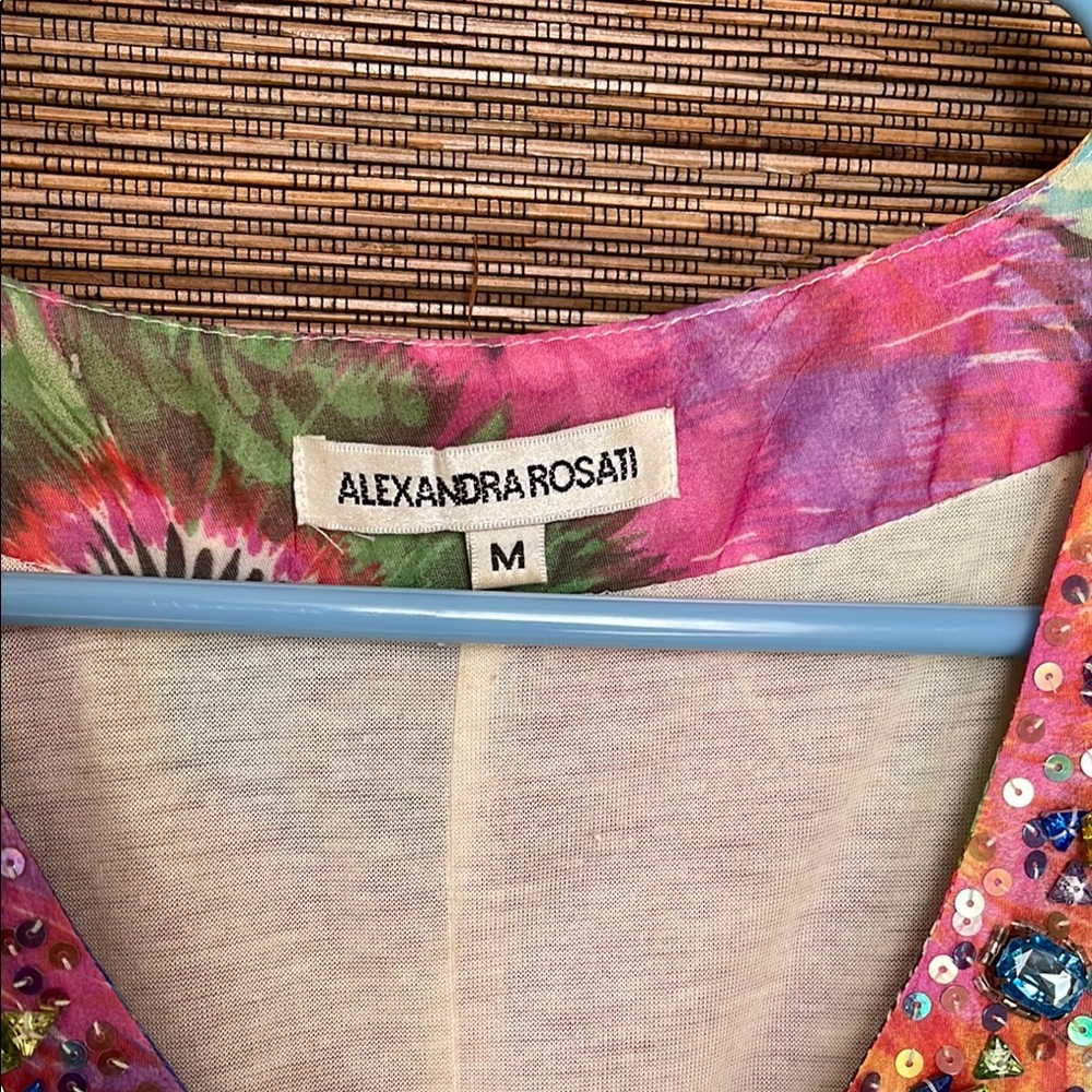 Pink Sequin Embellished Sleeveless Blouse